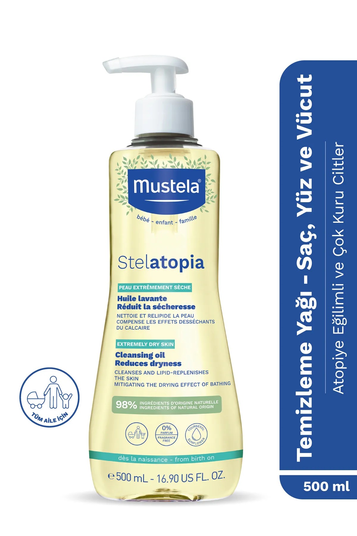Mustela Stelatopia Huile Lavante Cleansing Oil 500 ml