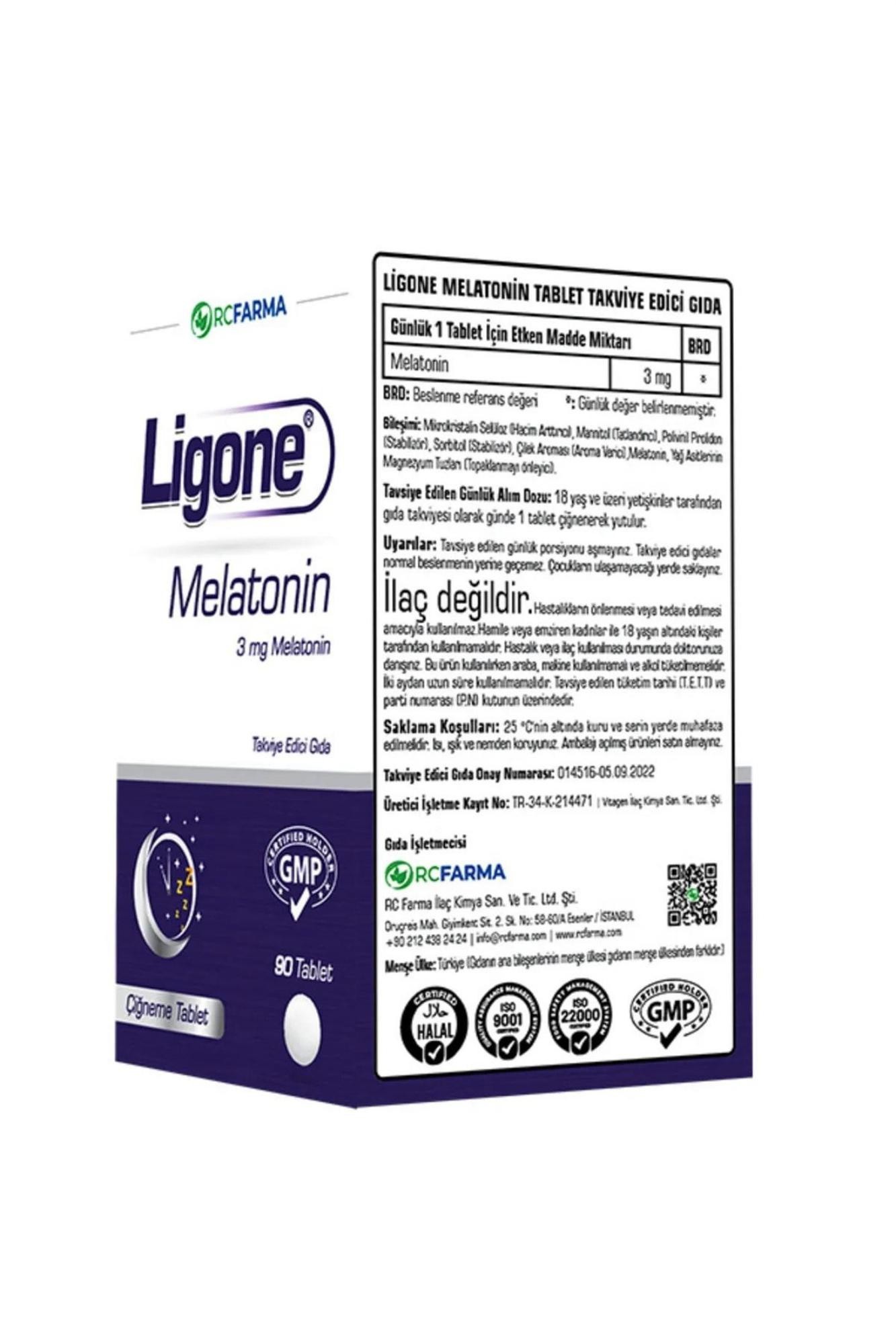 Ligone Melatonin 3 Mg 90 Tablet