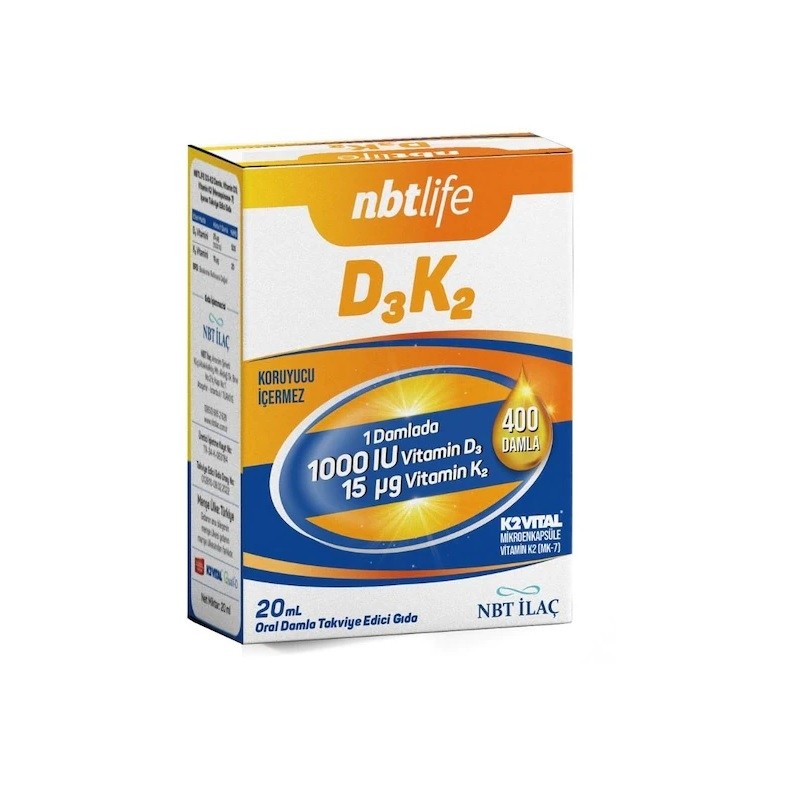 NBT Life D3K2 1000 IU Damla 20 ml