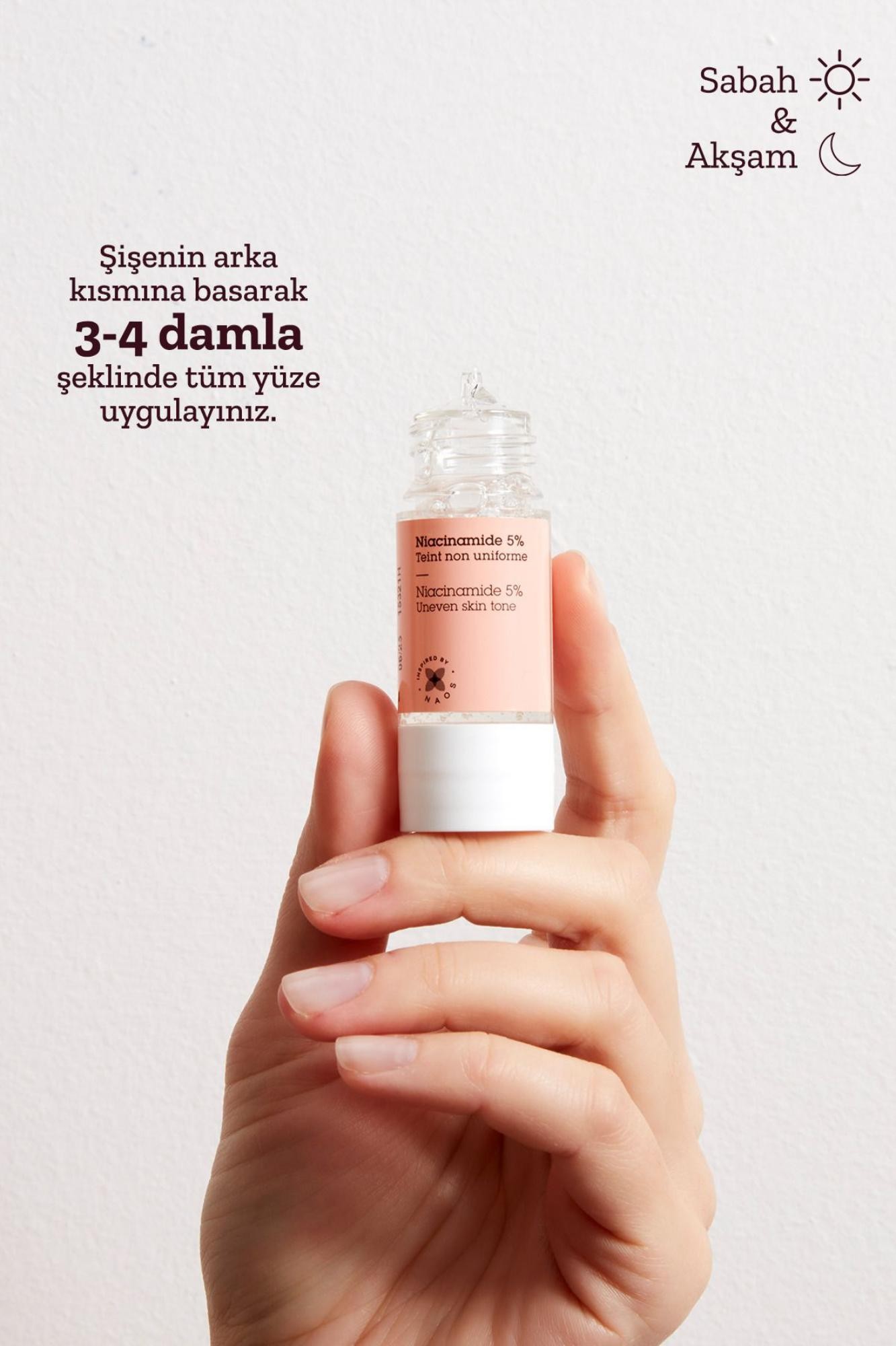 Pure Active Saf Niacinamide %5 Aydınlatıcı Etkili Pürüz Karşıtı Konsantre Cilt Bakım Serumu 15 ml