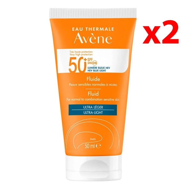 Avene Fluide 50+ Normal Karma Ve Hassas Ciltler İçin Güneşten Koruma 50 ml 2 Adet