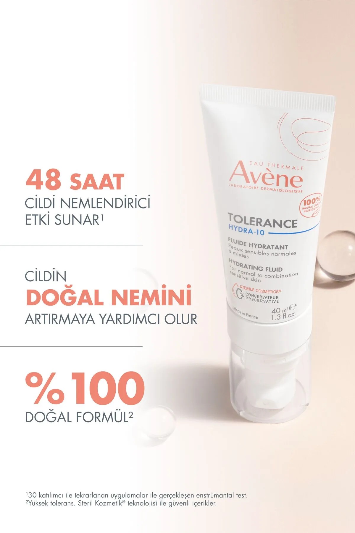 Avene Tolerance Hydra-10 Hydrating Fluid Krem 40 Ml