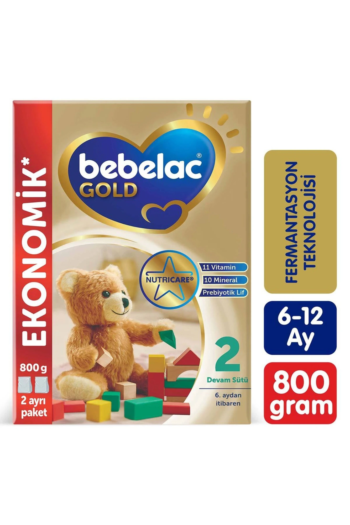 Bebelac Gold 2 Devam Sütü 6 Ay+ 800 gr