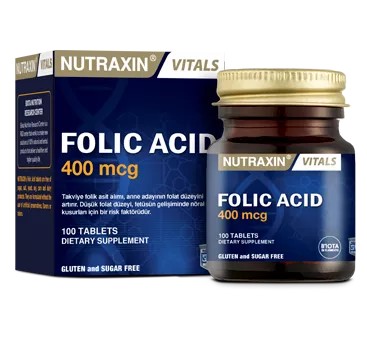 Nutraxin Folik Asit 400 Mcg 100 Tablet