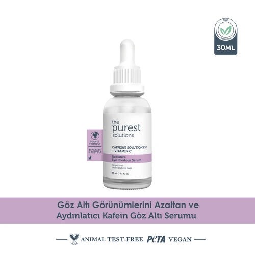 The Purest Solutions Torbalanma Ve Morluk Karşıtı, Aydınlatıcı Kafein Göz Altı Serumu 30 ml