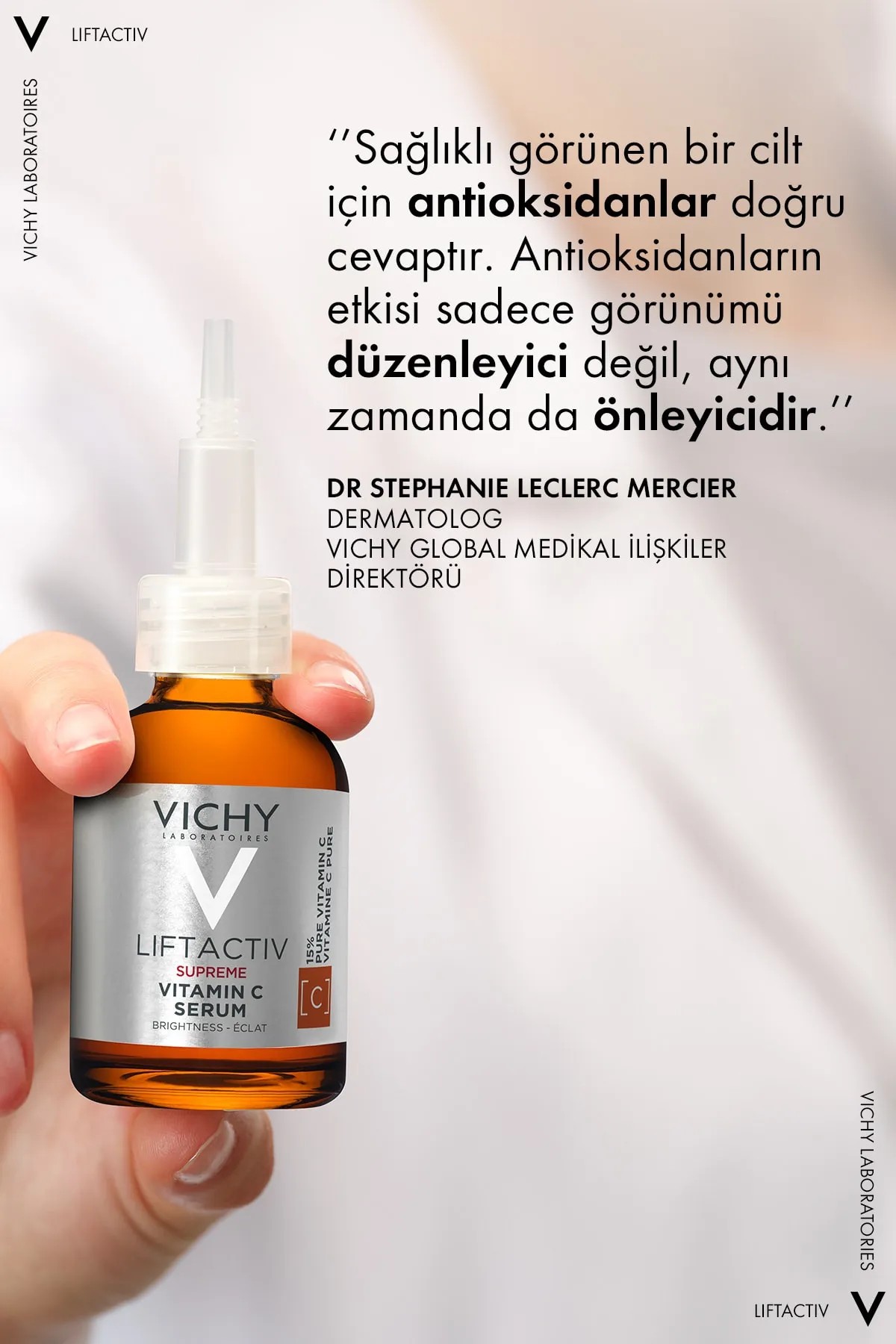 Vichy Liftactiv Supreme %15 Saf C Vitamini Aydınlatıcı Antioksidan Serum 20 Ml