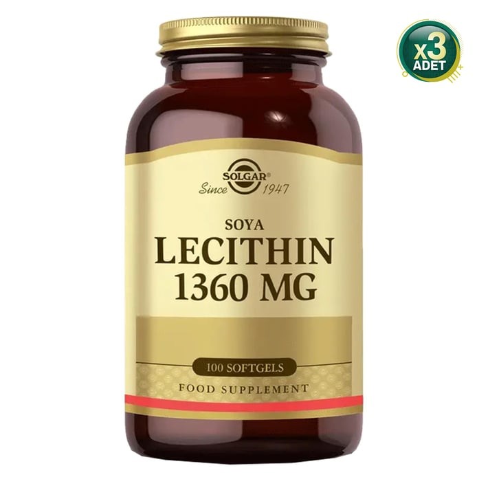Solgar Soya Lecithin 1360 mg 100 Kapsül 3 Adet