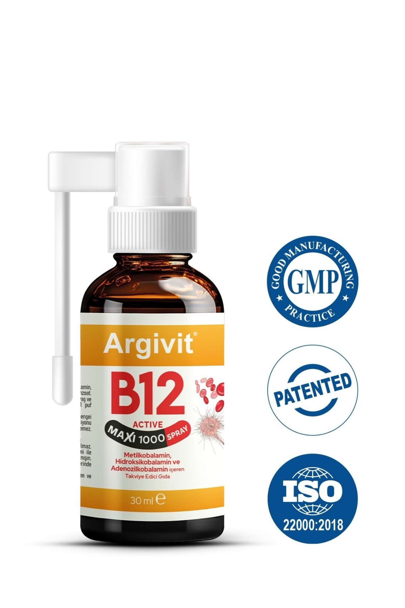 Argivit Vitamin B12 Active Maxi Sprey 30 ml