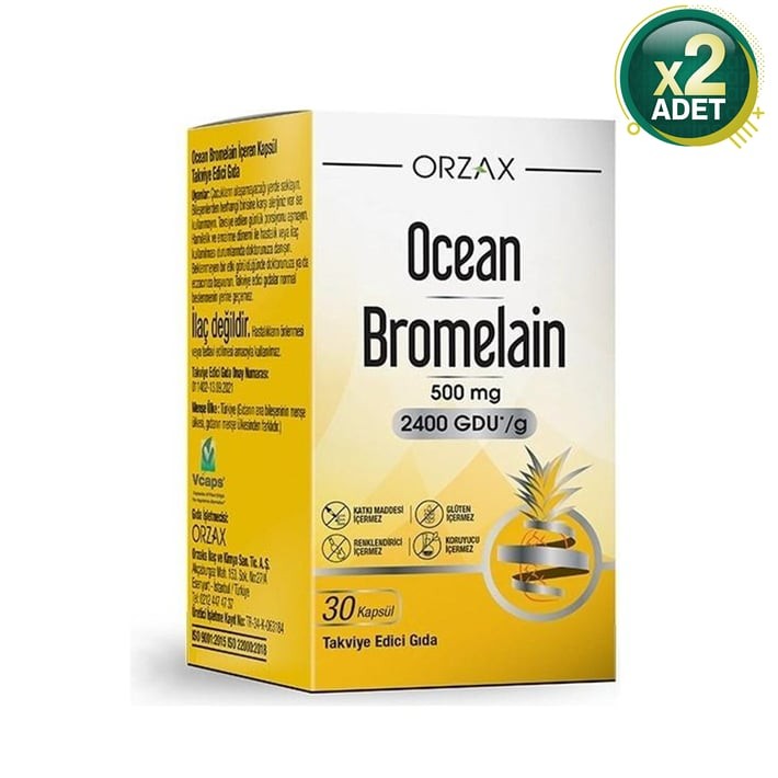 Ocean Bromelain 500 mg 30 Kapsül 2 Adet