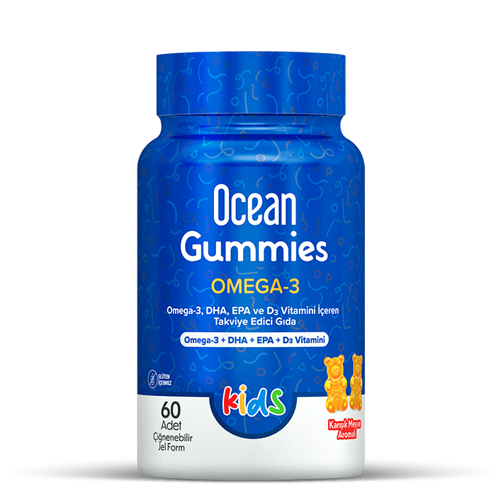 Ocean Gummies Omega 3 60 Adet Çiğnenebilir Jel Form