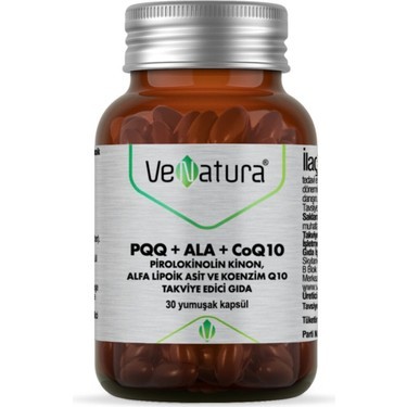 VeNatura Pqq+ala+coq10 30 Yumuşak Kapsül