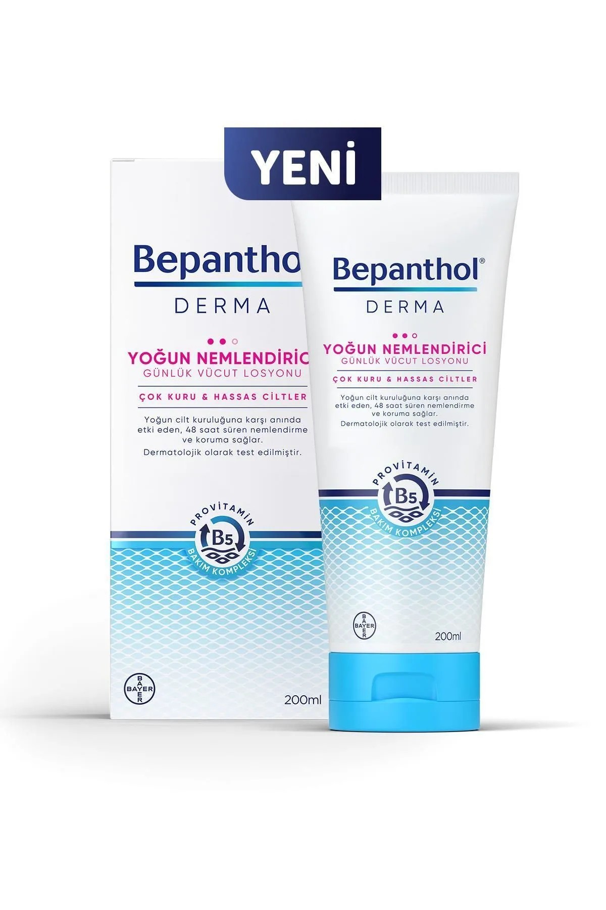 Bepanthol Derma Yoğun Nemlendirici Günlük Vücut Losyonu 200 ml Çok Kuru ve Hassas Ciltler