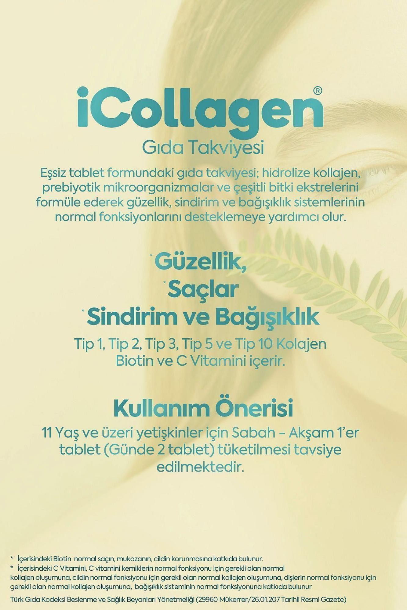 iCollagen Kolajen ve Probiyotik 60 Tablet