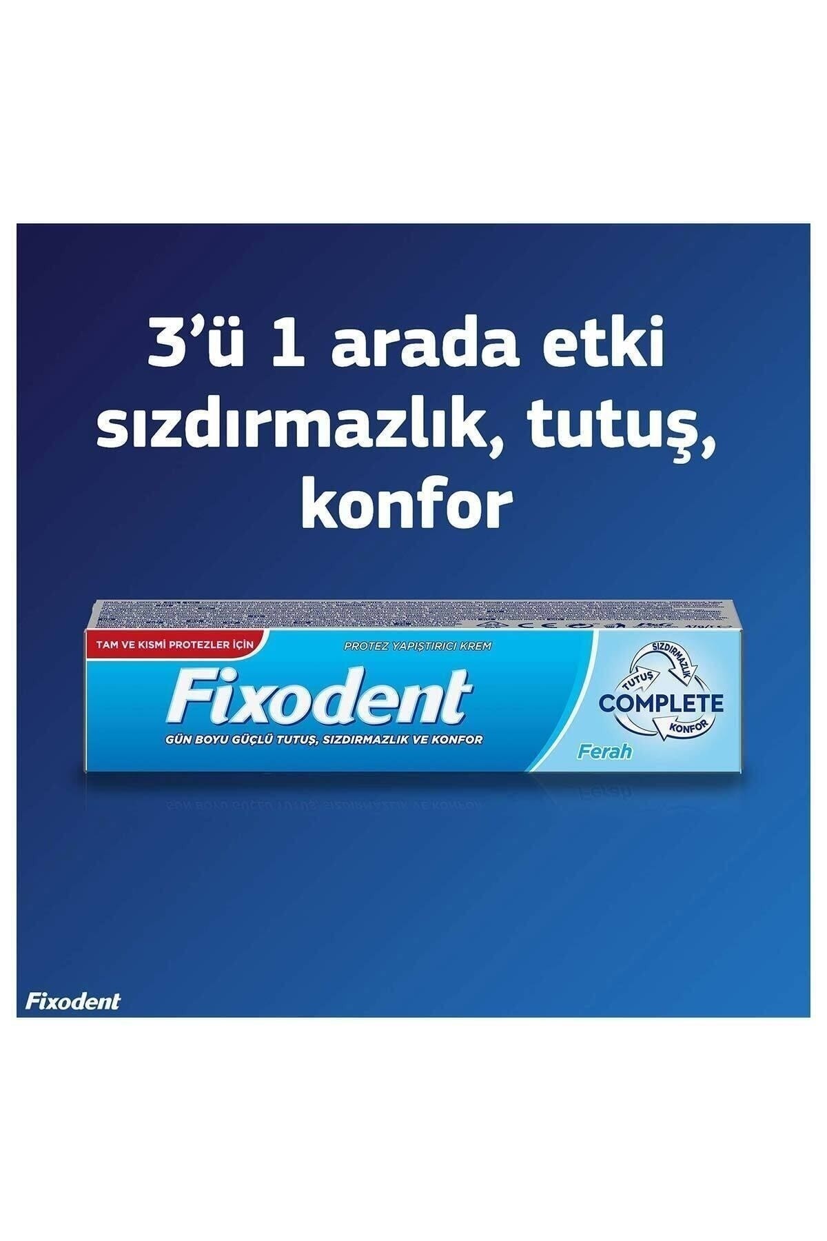 Fixodent  Complete Ferah Diş Protez Yapıştırıcı Krem 47gr