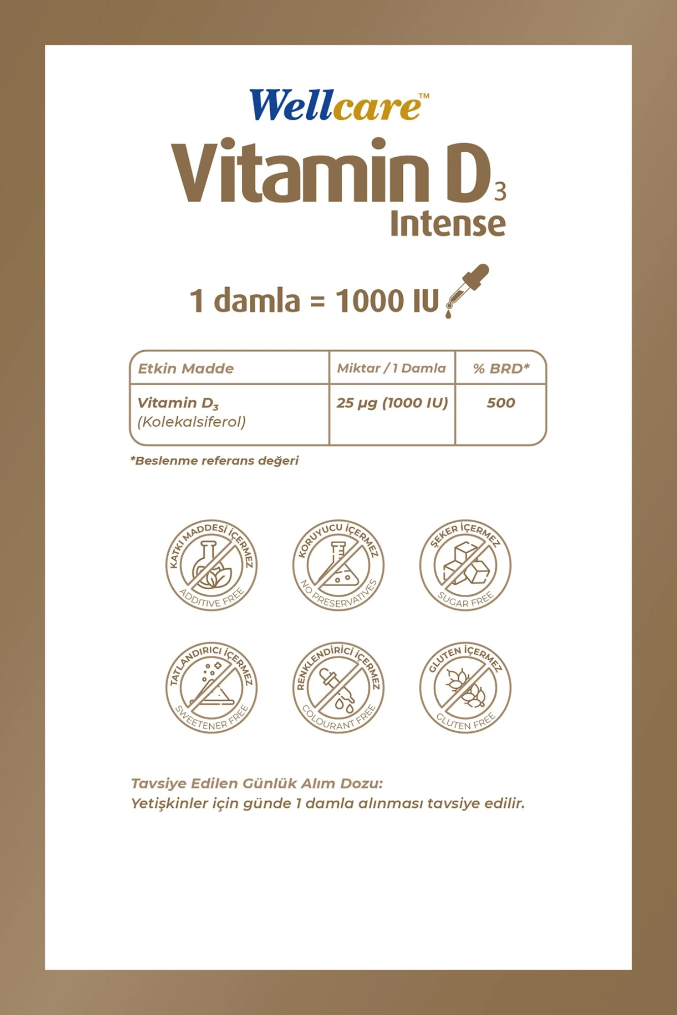 Wellcare Vitamin D3 Intense 1000 IU 12 ml