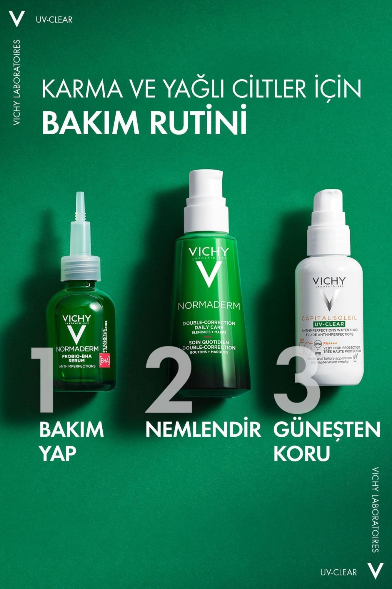 Vichy Capital Soleil Uv Clear Spf50 Yüz Güneş Kremi 40 ml - Karma Ve Yağlı Ciltler