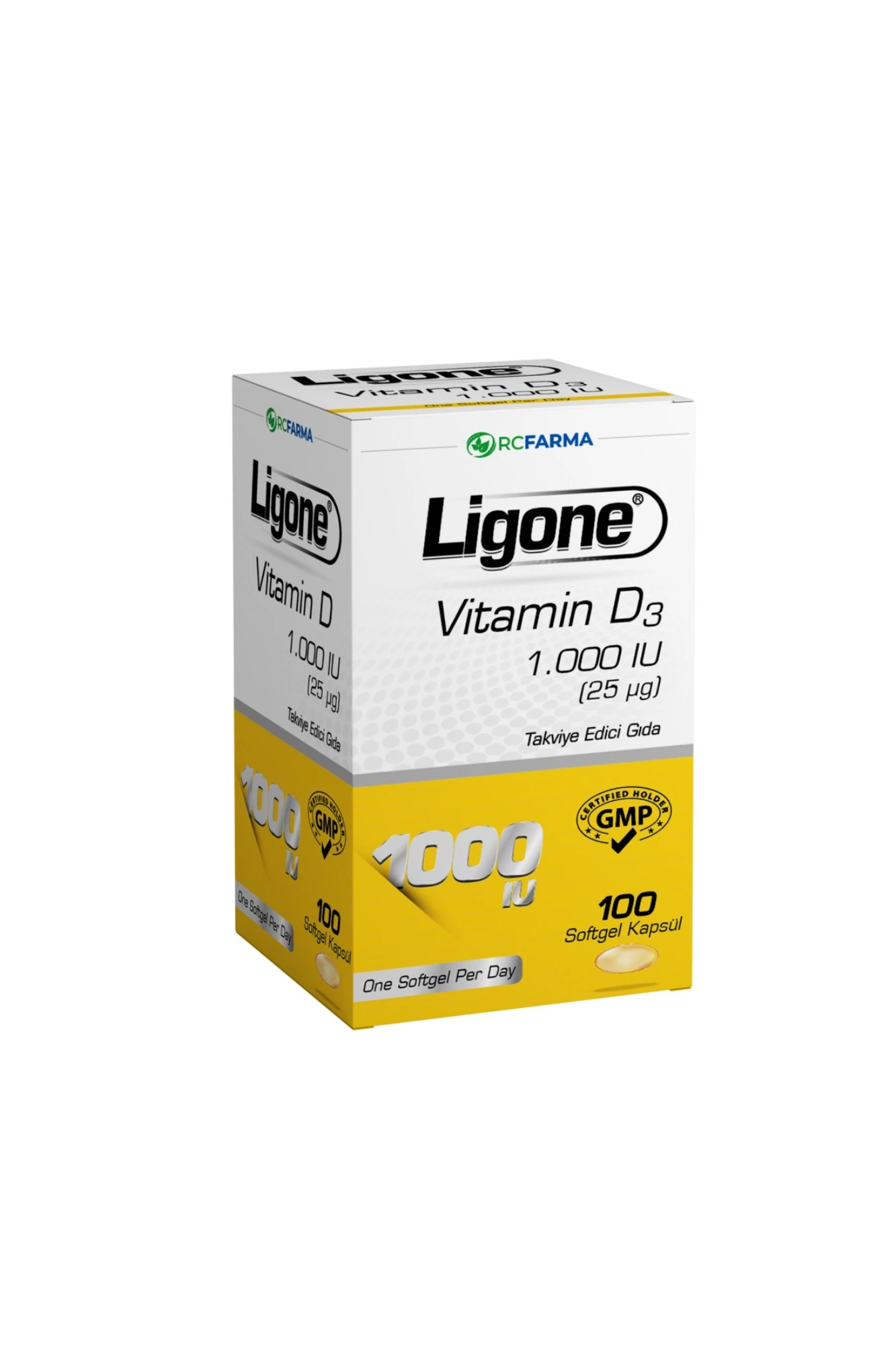 Ligone Vitamin D3 1000 IU Softgel 100 Kapsül