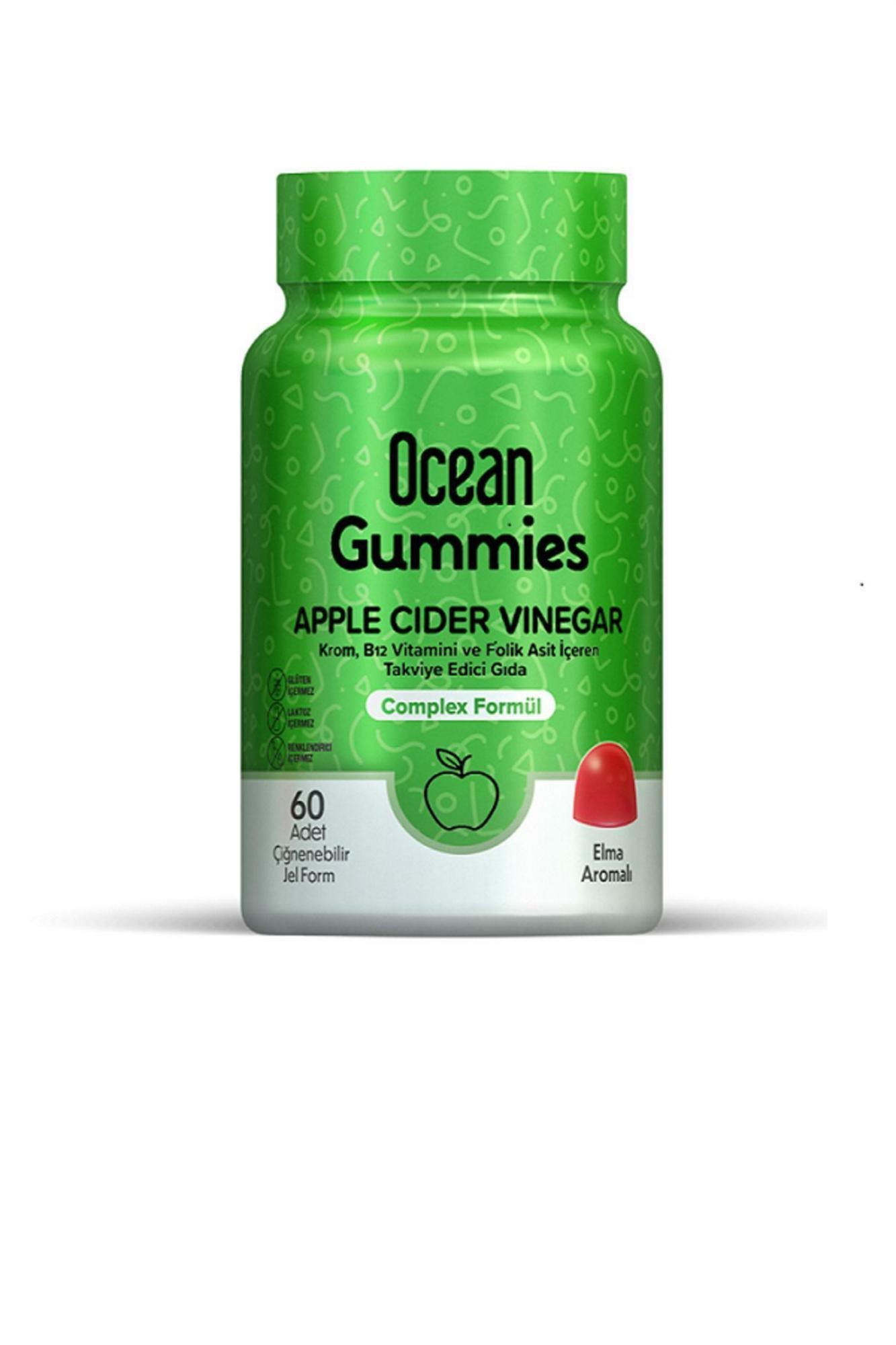 Ocean Gummies Apple Cider Vinegar 60 Çiğneme Form