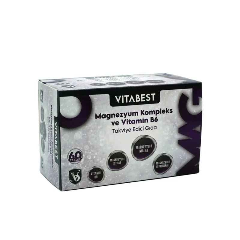 Vitabest Magnezyum Kompleks ve Vitamin B6 60 Tablet