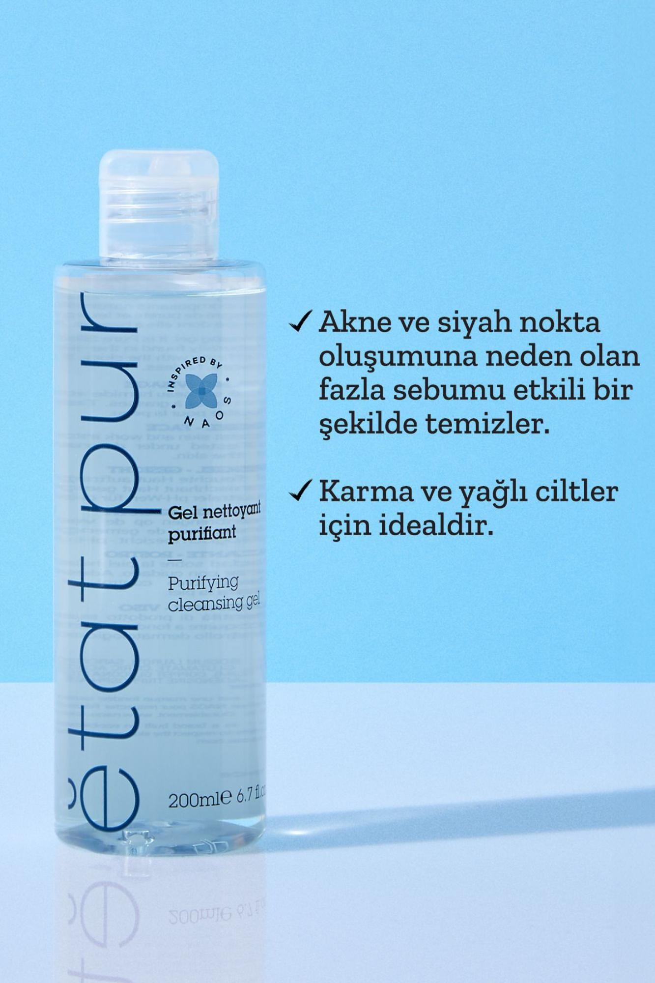 Etat Pur Purifying Cleansing Gel Karma, Yağlı ve Akne Eğilimli Ciltler Arındırıcı Yüz Temizleme Jeli 200 ml