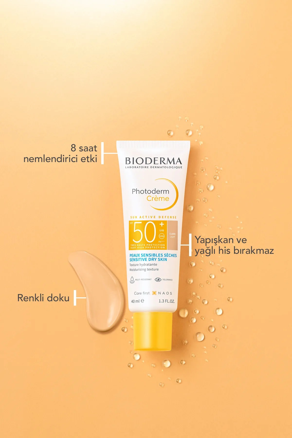 Bioderma Photoderm Cream Light Spf50 Kuru Ciltler Için Yüksek Korumalı Renkli Güneş Kremi 40 ml