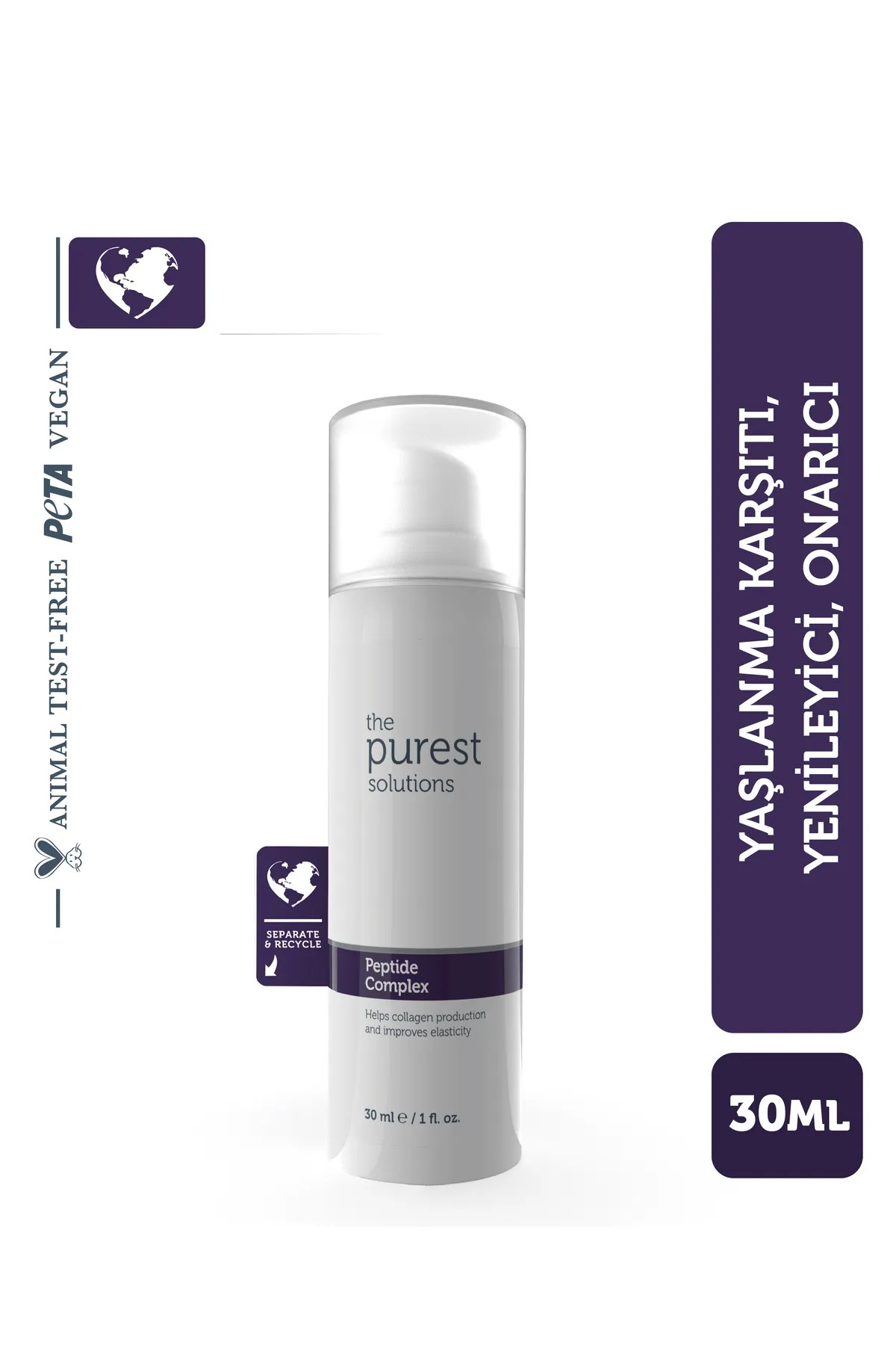 The Purest Solutions Cilt Yenileyici Ve Yaşlanma Karşıtı, Onarıcı Peptit Cilt Bakım Serumu 30 Ml (Peptide Complex)