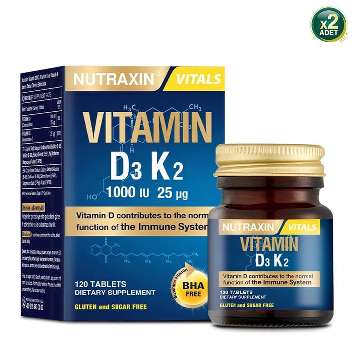 Nutraxin D3K2 120 Tablet 2 Adet