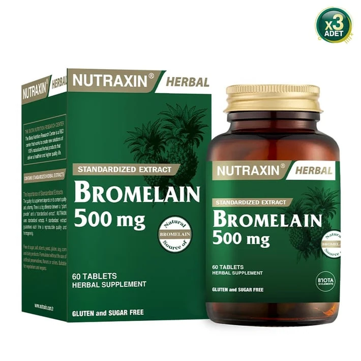 Nutraxin Bromelain 60 Kapsül 3 Adet