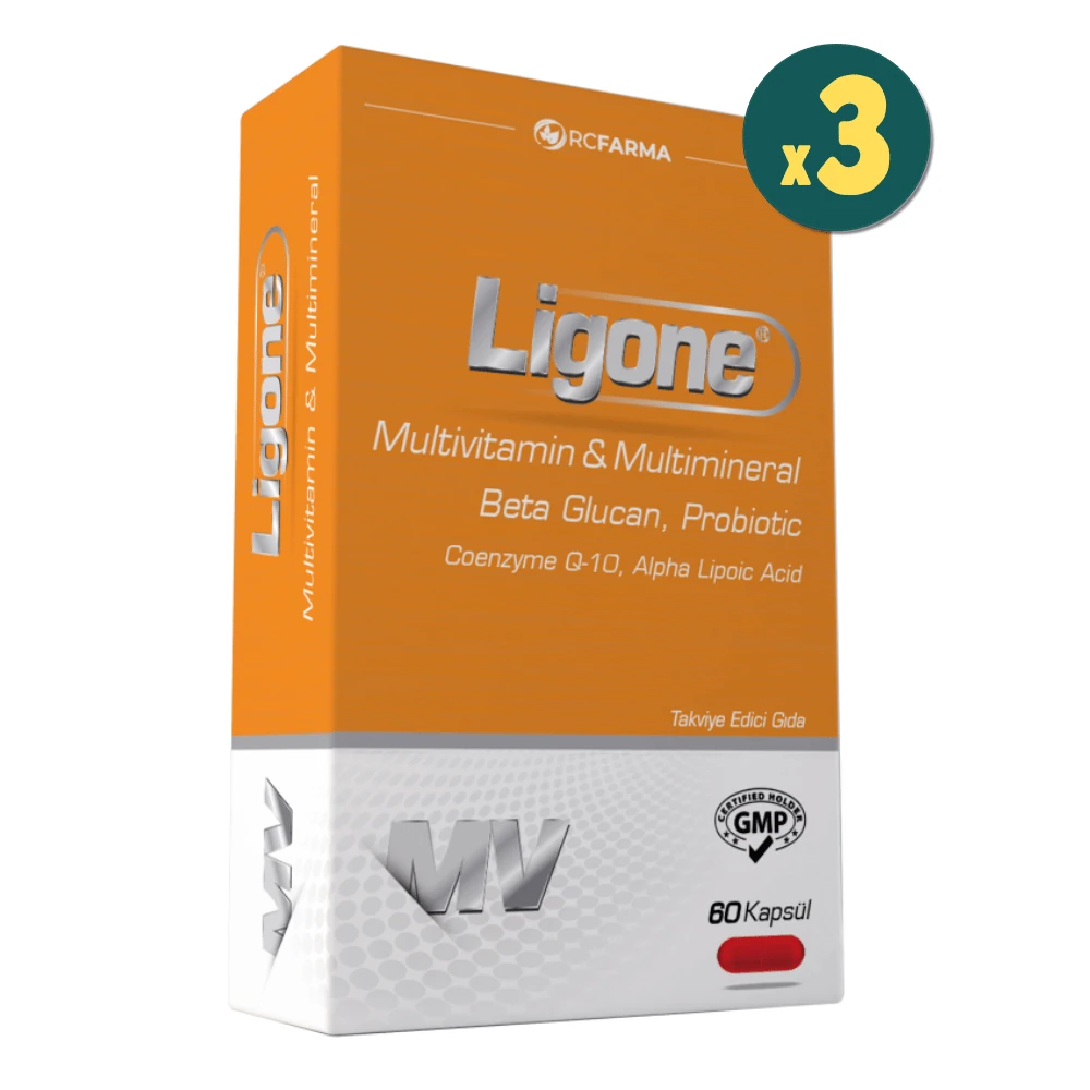 Ligone Beta Glucan Probiotic Multivitamin 60 Kapsül 3 Adet