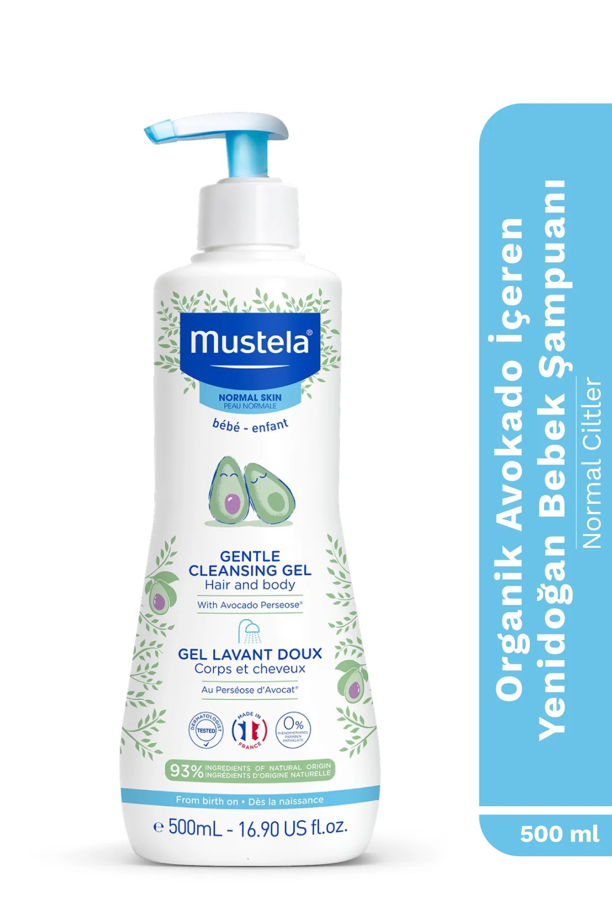 Mustela Gentle Cleansing Gel Yenidoğan Şampuanı 500 ml