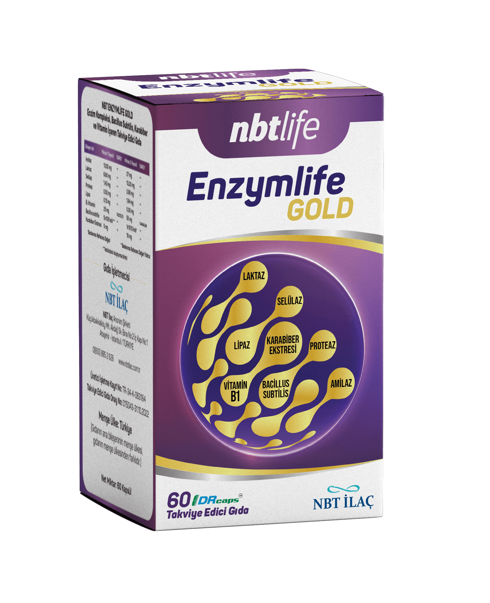 Nbtlife Enzymlife Gold 60 Kapsül