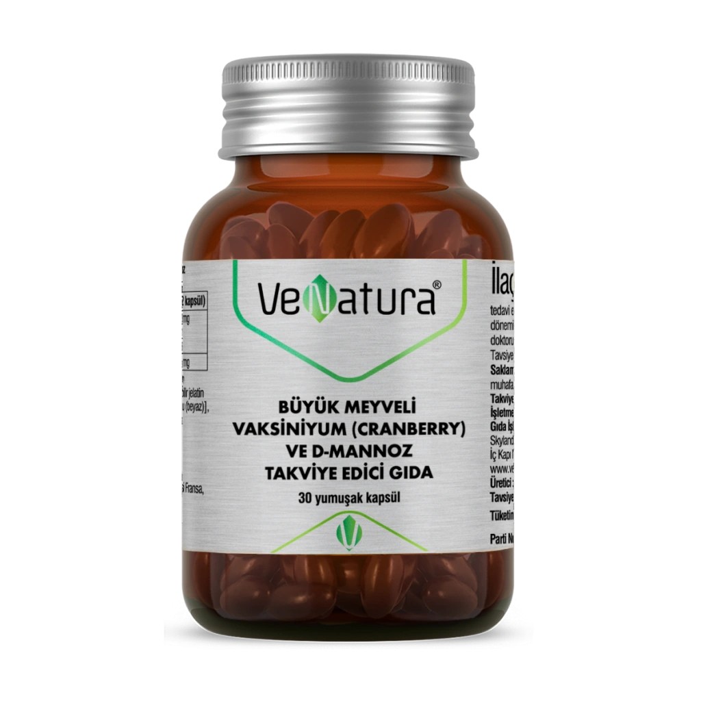 Venatura Cranberry ve D-Mannoz Yumuşak Kapsül 30'lu