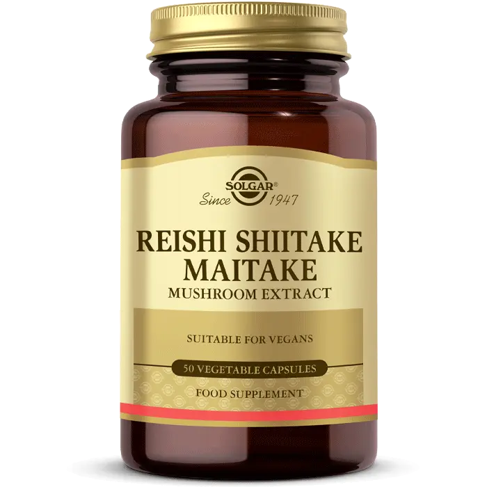 Solgar Reishi Shiitake Maitake Mushroom Extract 50 Kapsül