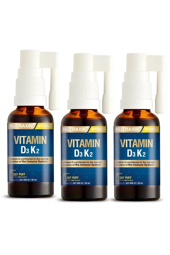Nutraxin Vitamin D3K2 30 ml 3 Adet
