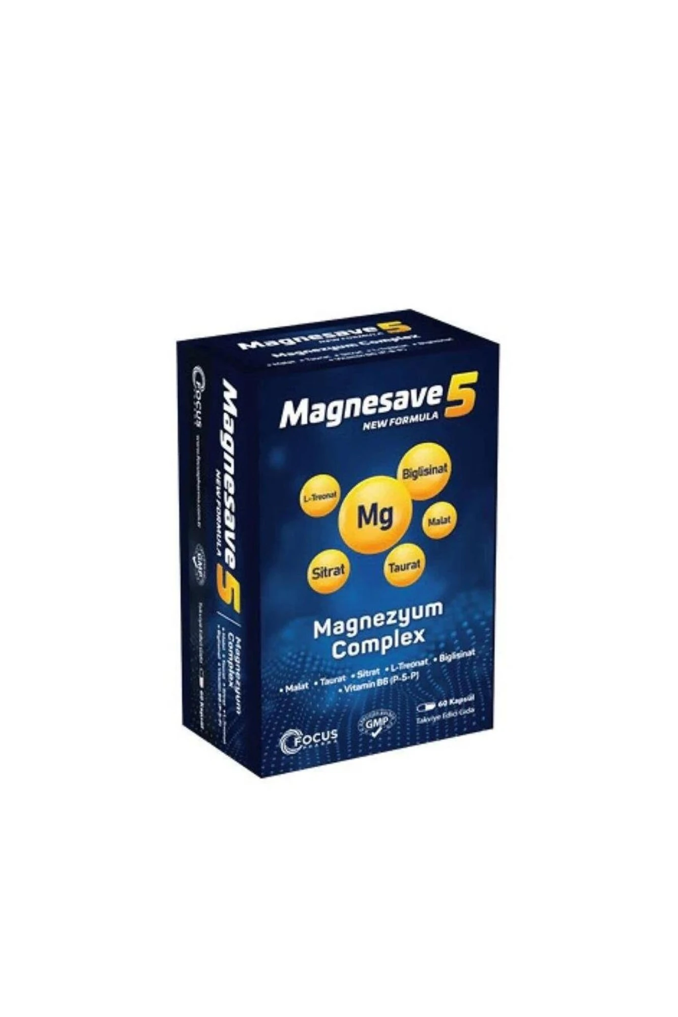 Magnesave 5 Magnezyum 60 Kapsül