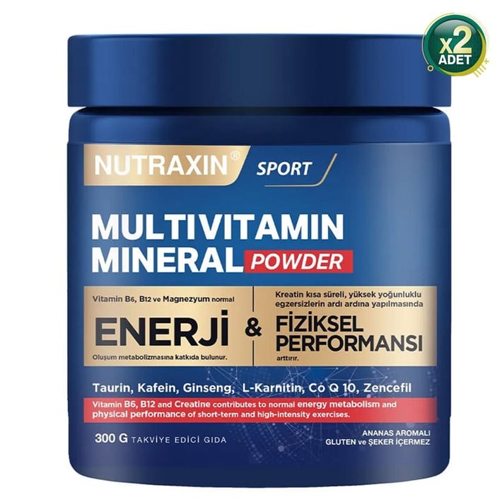 Nutraxin Multivitamin Mineral Powder 300 gr 2 Adet