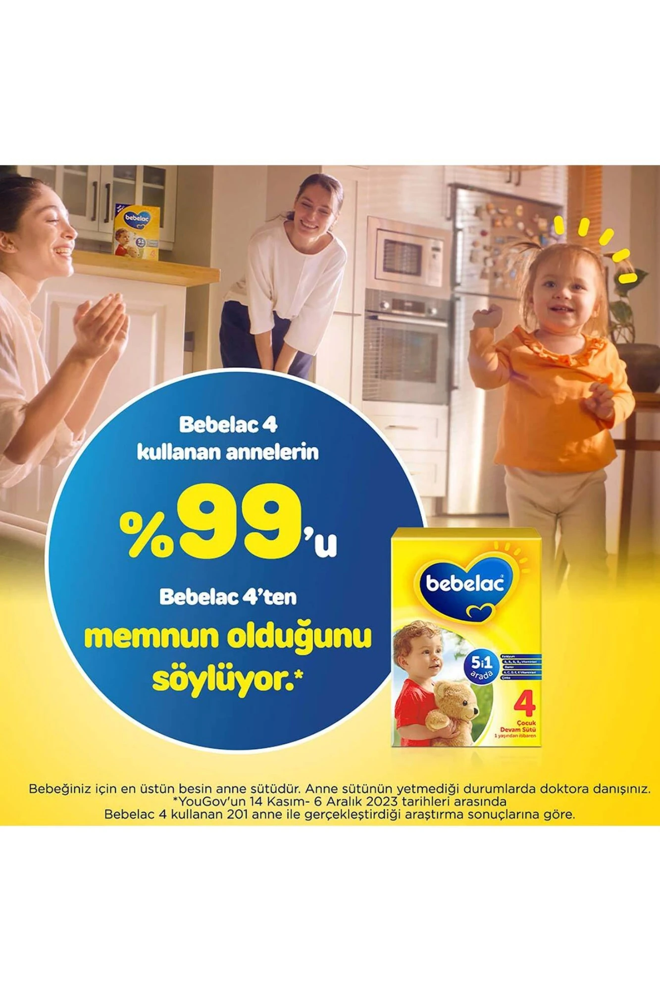 Bebelac 4 Çocuk Devam Sütü 1 Yaş+ 800 gr