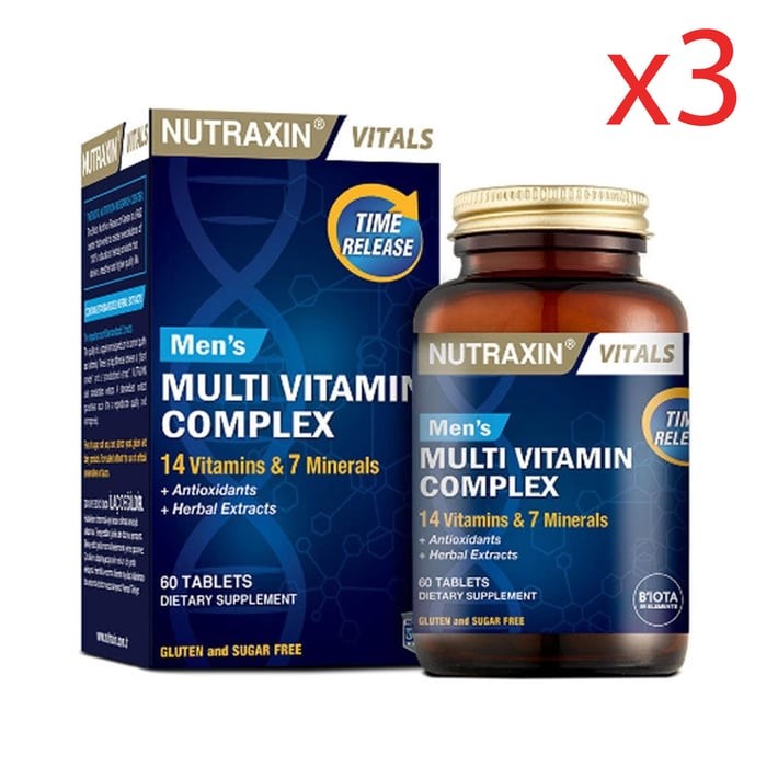 Nutraxin Multivitamin Mineral Complex Erkek 60 Tablet 3 Adet