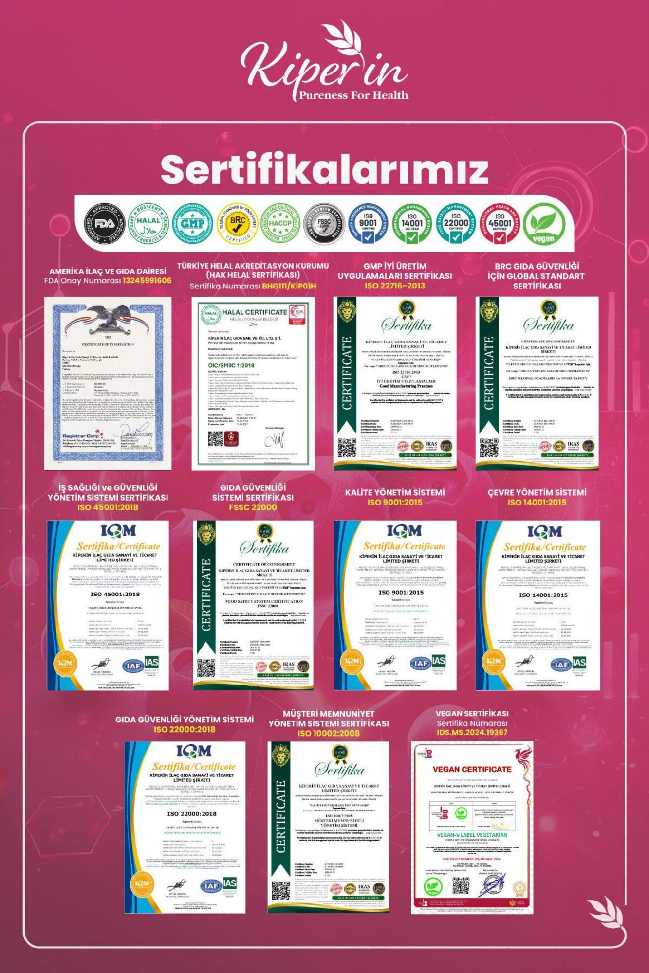 Kiperin Cranberry D-Mannoz 60 Kapsül