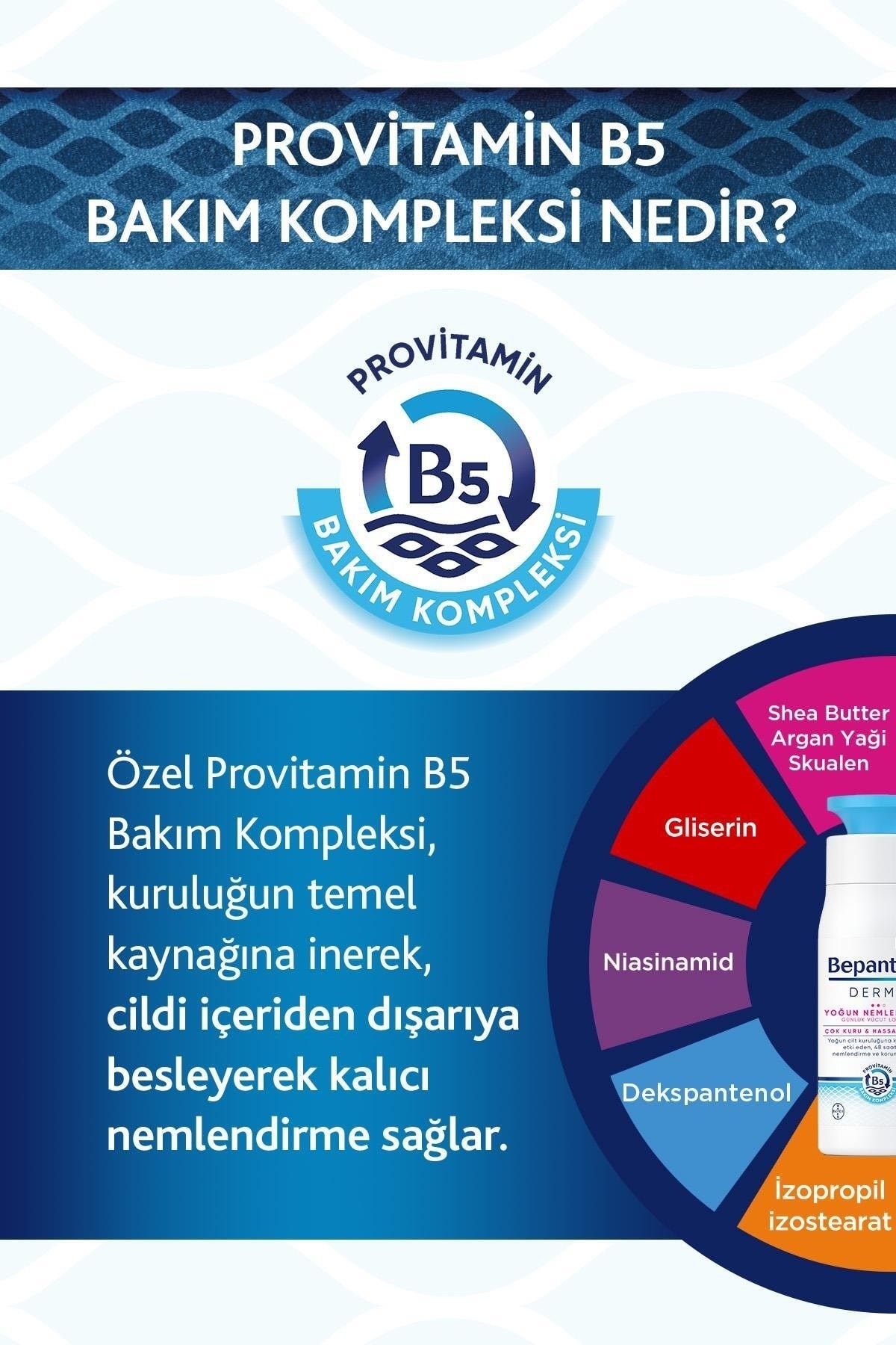 Bepanthol Derma Yoğun Nemlendirici Günlük Vücut Losyonu 400 ml Çok Kuru ve Hassas Ciltler