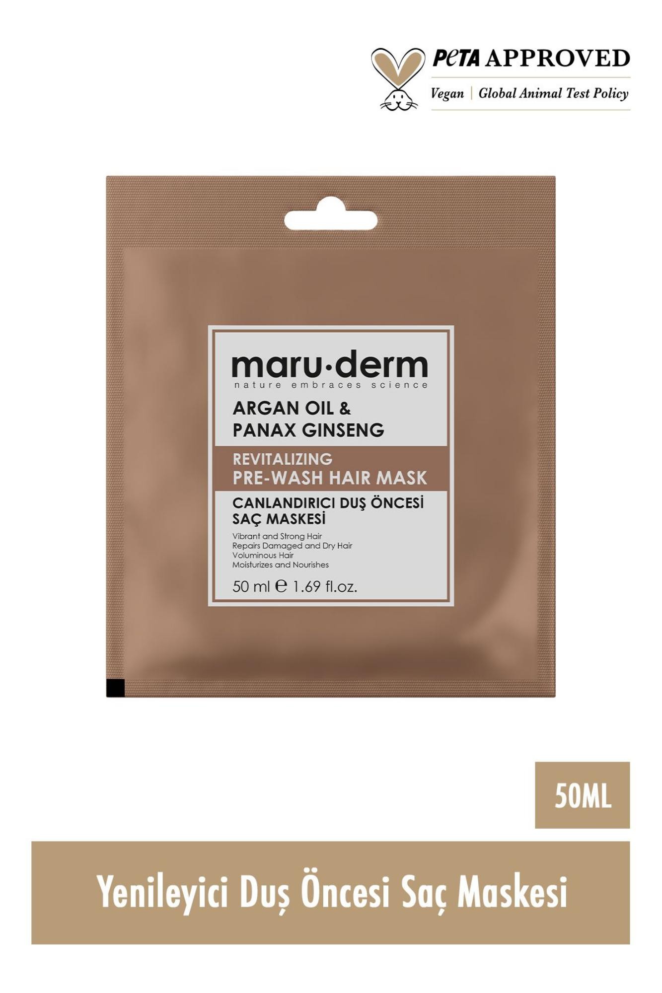 Maruderm Argan Oil Panax Ginseng Saç Maskesi 50 ml