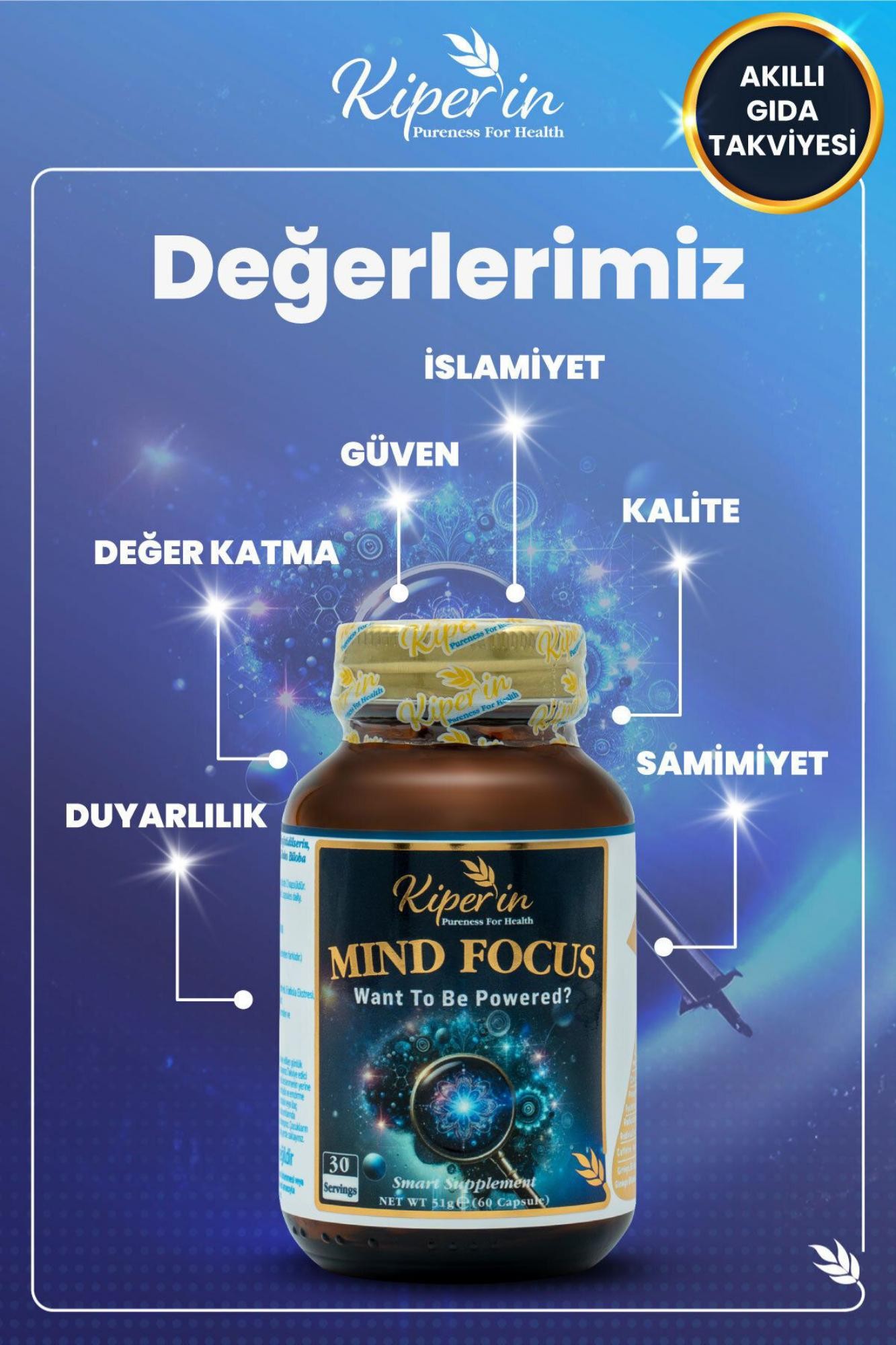Kiperin Mind Focus 60 Kapsül