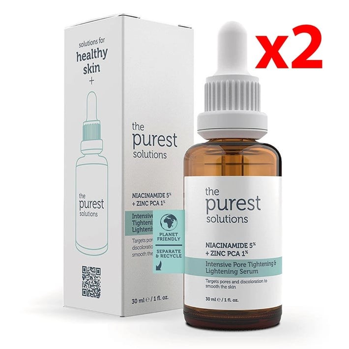 The Purest Solutions Gözenek, Sivilce Ve Siyah Nokta Karşıtı Niacinamide Serum 30 ml 2 Adet