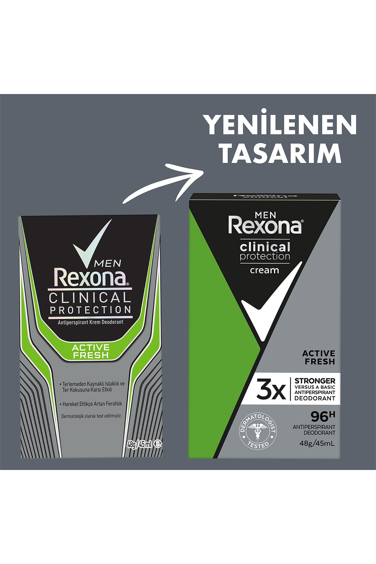 Rexona Men Clinical Protection Erkek Stick Deodorant Active Fresh 45 ml