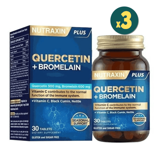 Nutraxin Quercetin + Bromelain 30 Tablet 3 Adet