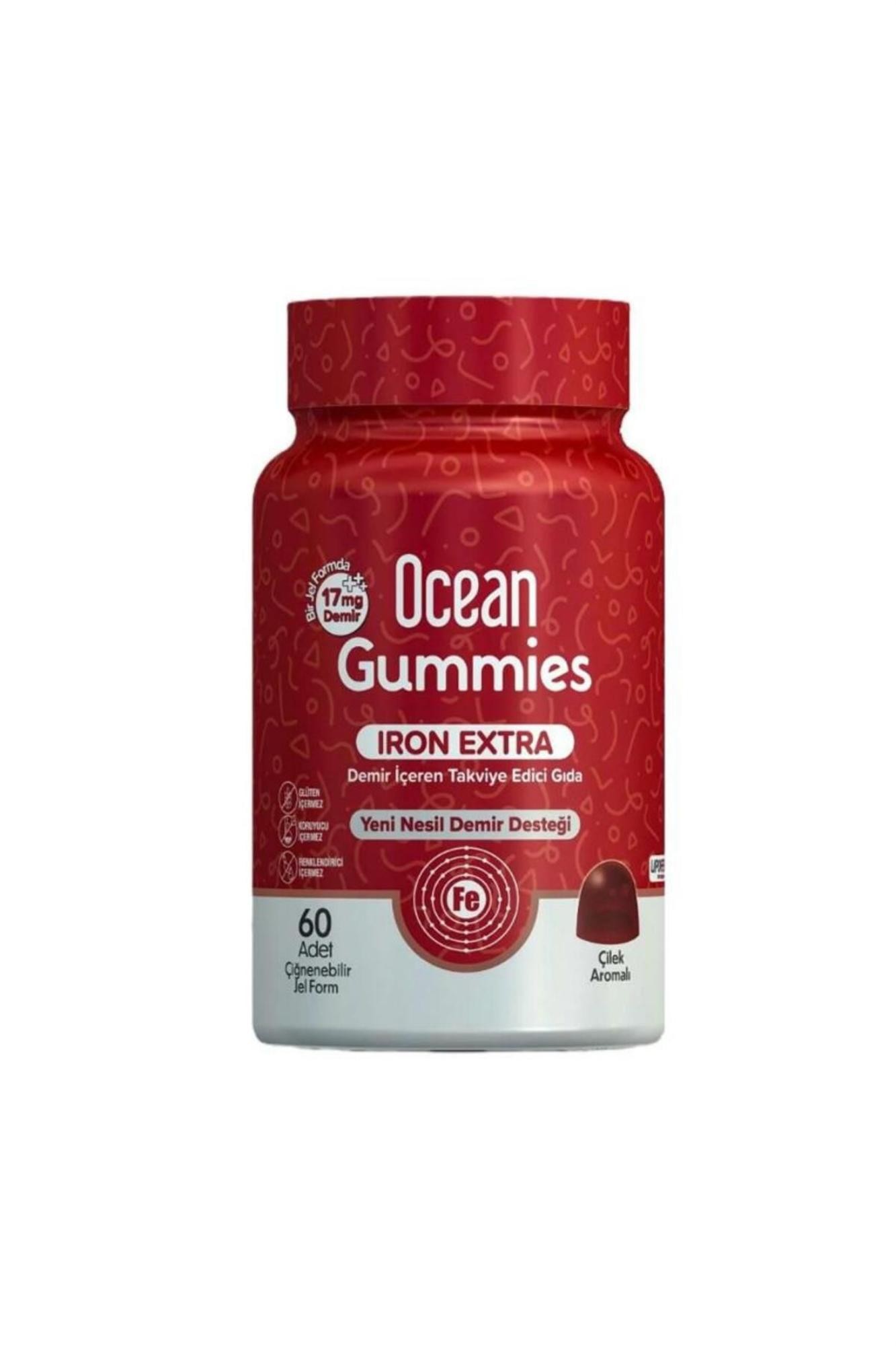 Ocean Gummies Iron Extra 17 mg 60 Çiğnenebilir Jel