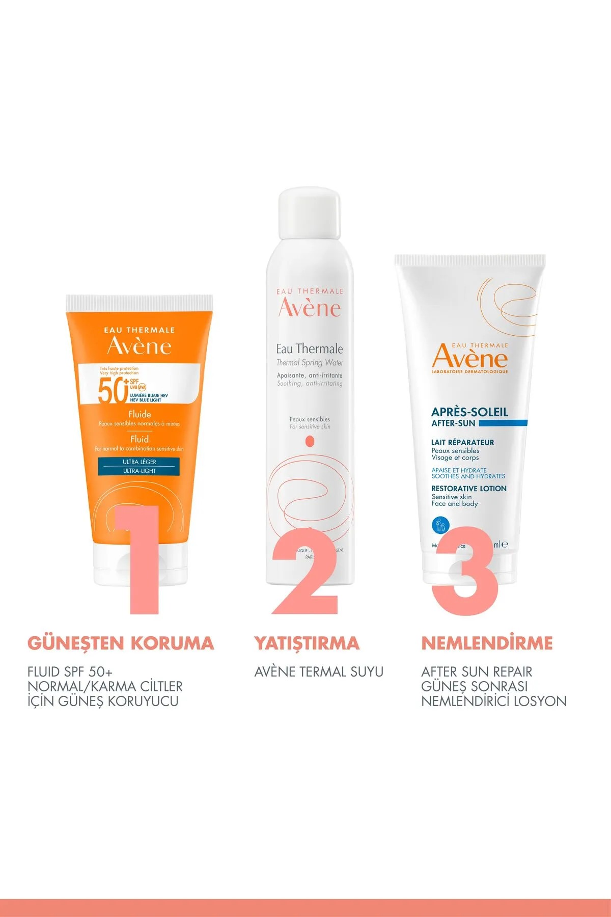 Avene Fluide 50+ Normal Karma Ve Hassas Ciltler İçin Güneşten Koruma 50 ml