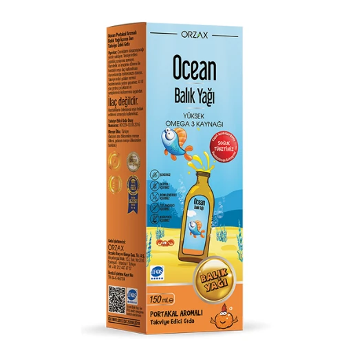 Ocean Omega 3 Portakallı Balık Yağı Şurubu 150ml