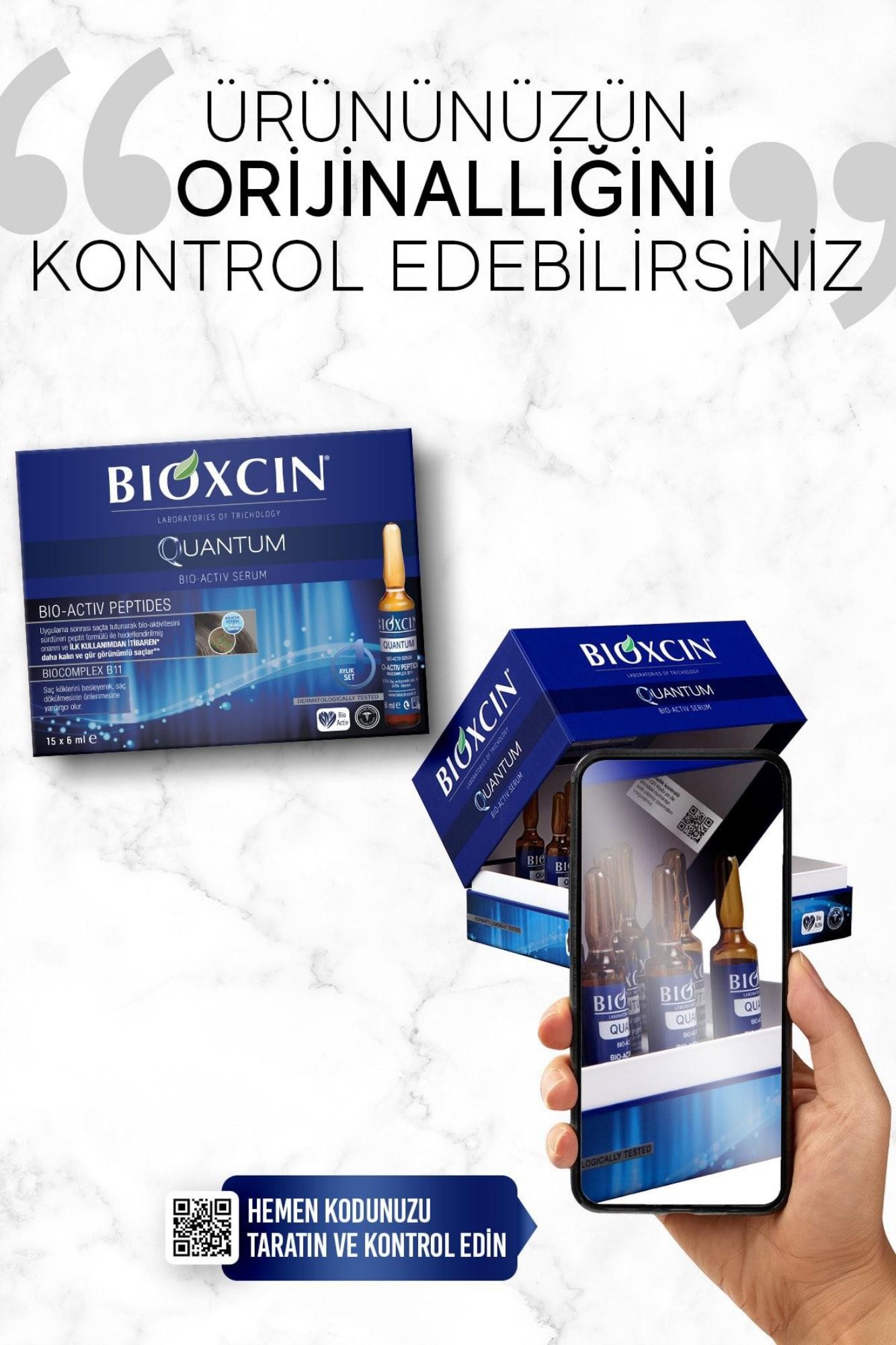 Bioxcin Quantum Ekstra Hacim & Bakım Serumu 15x6 Ml - Ince Telli Dökülen Saçlar Için