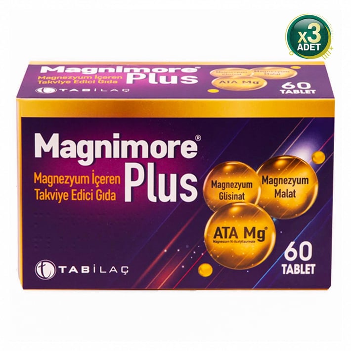 Magnimore Plus 60 Tablet 3 Adet